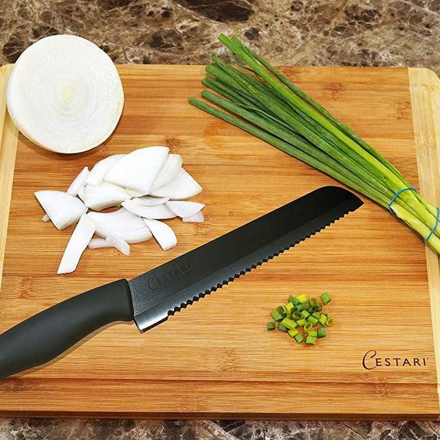Cutting Boards: Organic Bamboo Cutting Board with Juice Grooves - Thick, Heavy Duty Wooden Butcher Block for Meat + Vegetables - Beautiful Serving Tray + Cheese Board - Ecofriendly (Large)