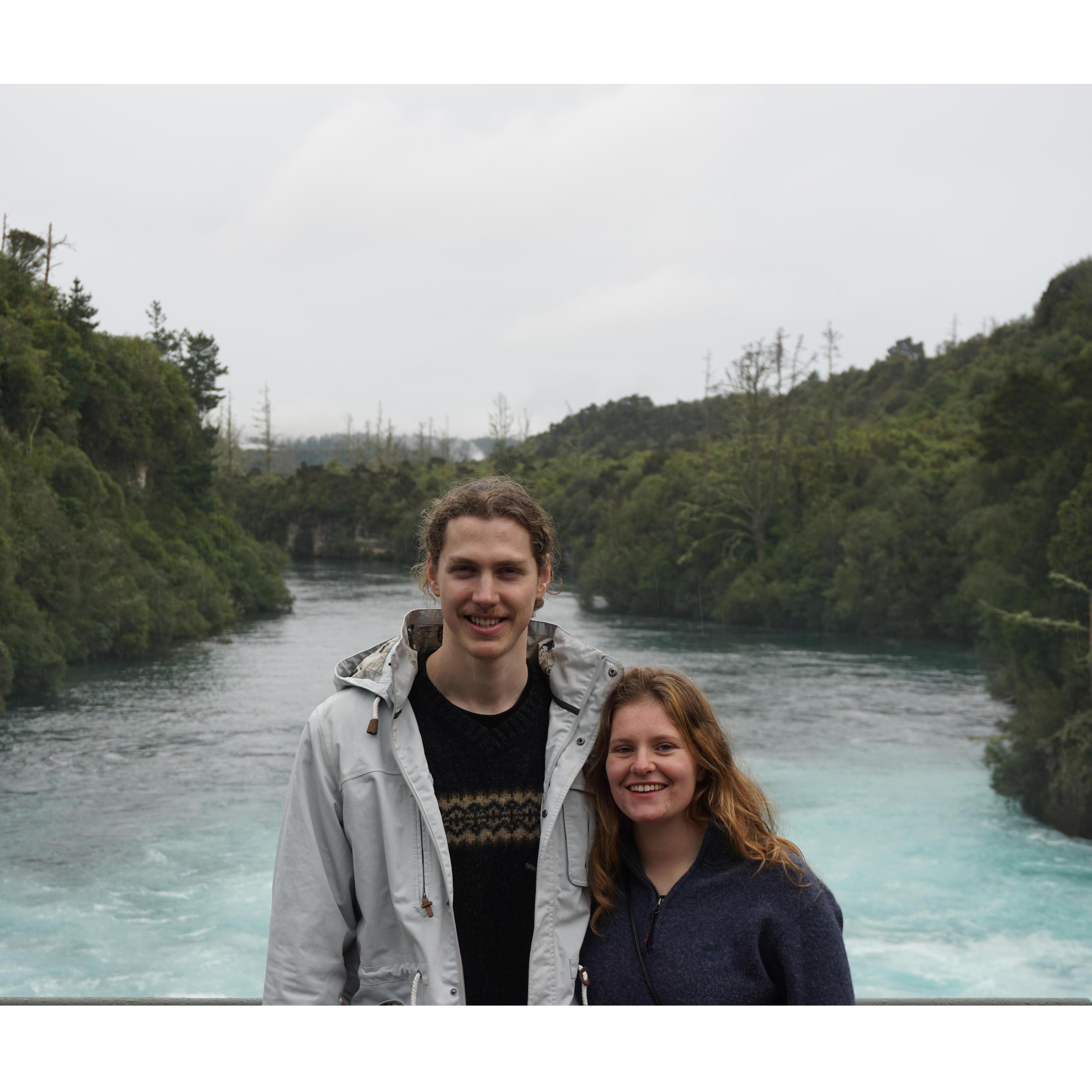 At Huka Falls a day before Sean proposed