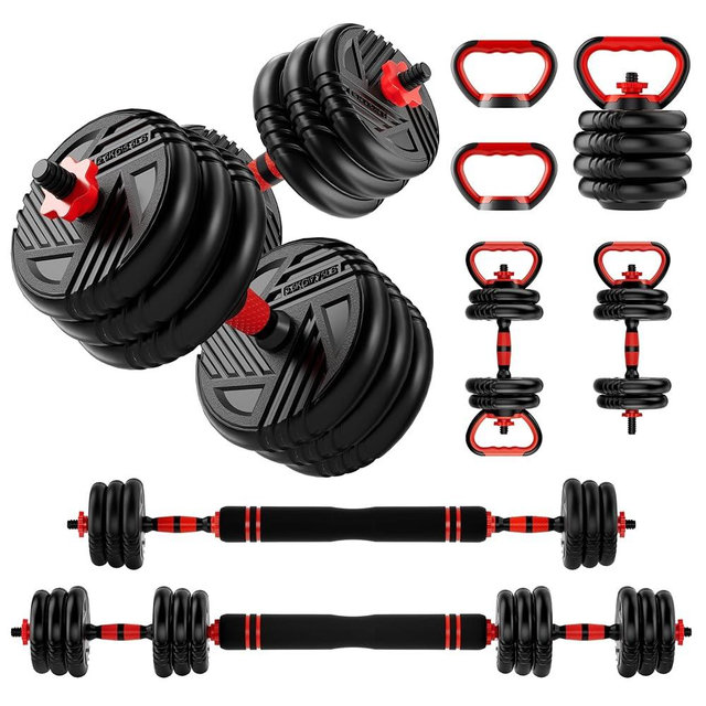 Adjustable Dumbbell Set, 10/20/30/45/70/90lbs, 5 in 1 Multi-Function Dumbbells Set Converts to Barbell & Kettlebell, Weight Set for Home Gym Workout, Suitable for Men/Women Strength Training