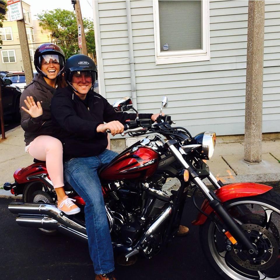 Elise clearly understands biker chic.