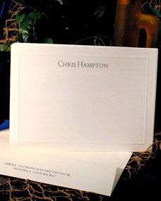 100 Bordered Correspondence Cards with Personalized Envelopes