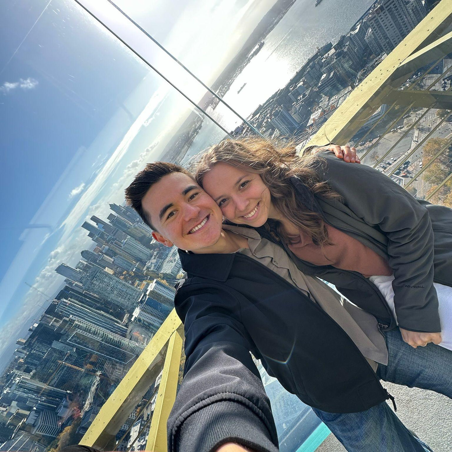 Matthew showed Molly around Seattle her first weekend in Washington! This was at the Space Needle
