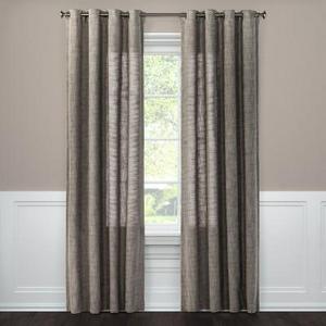 Textured Weave Window Curtain Panel Gray (54"x84") - Threshold™