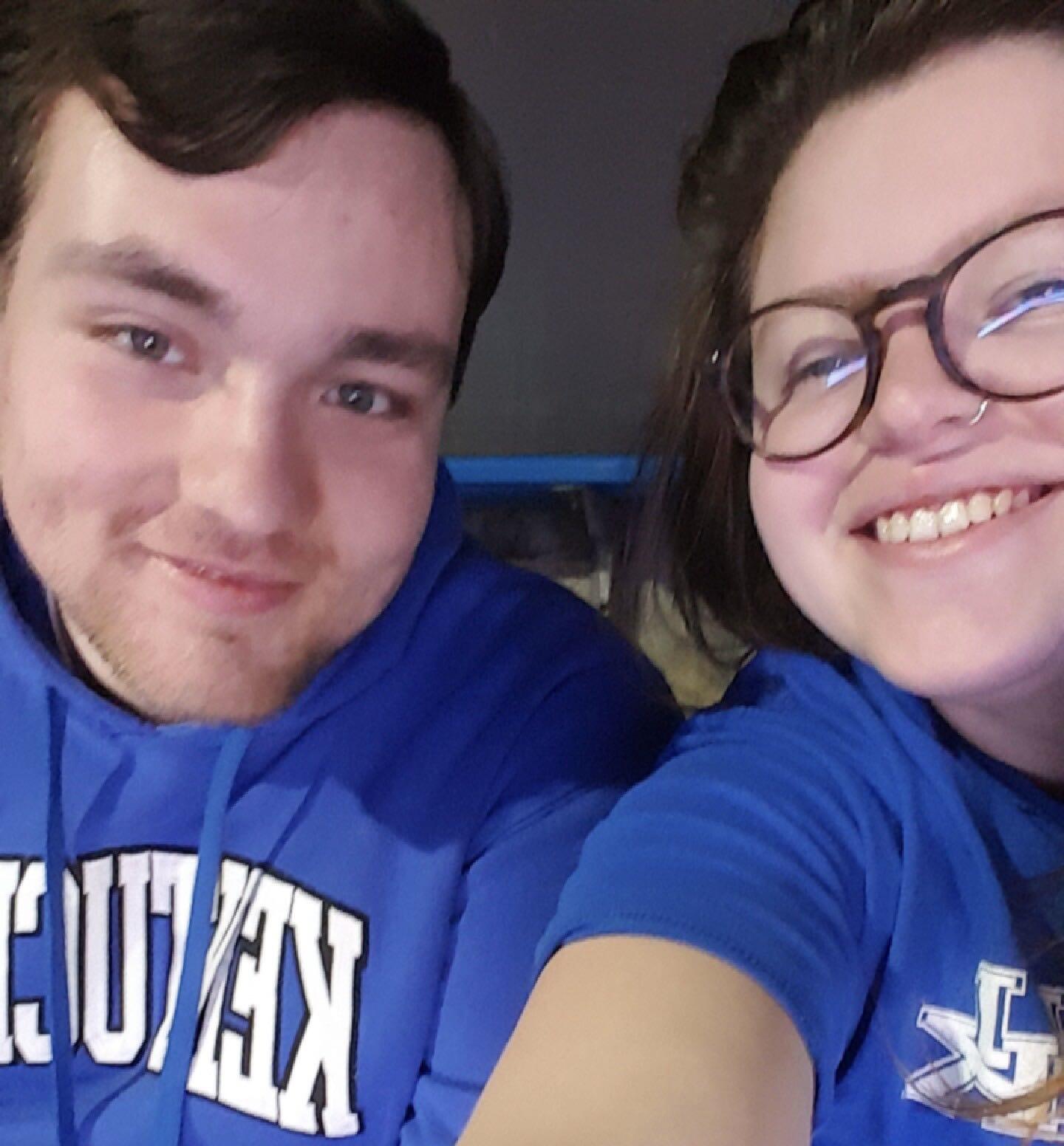 Our first anniversary! I surprised him with tickets to a UK basketball game! 🏀