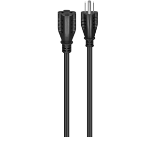Best Buy essentials™ - 12’ 16ga Indoor/Outdoor Extension Power Cord - Black