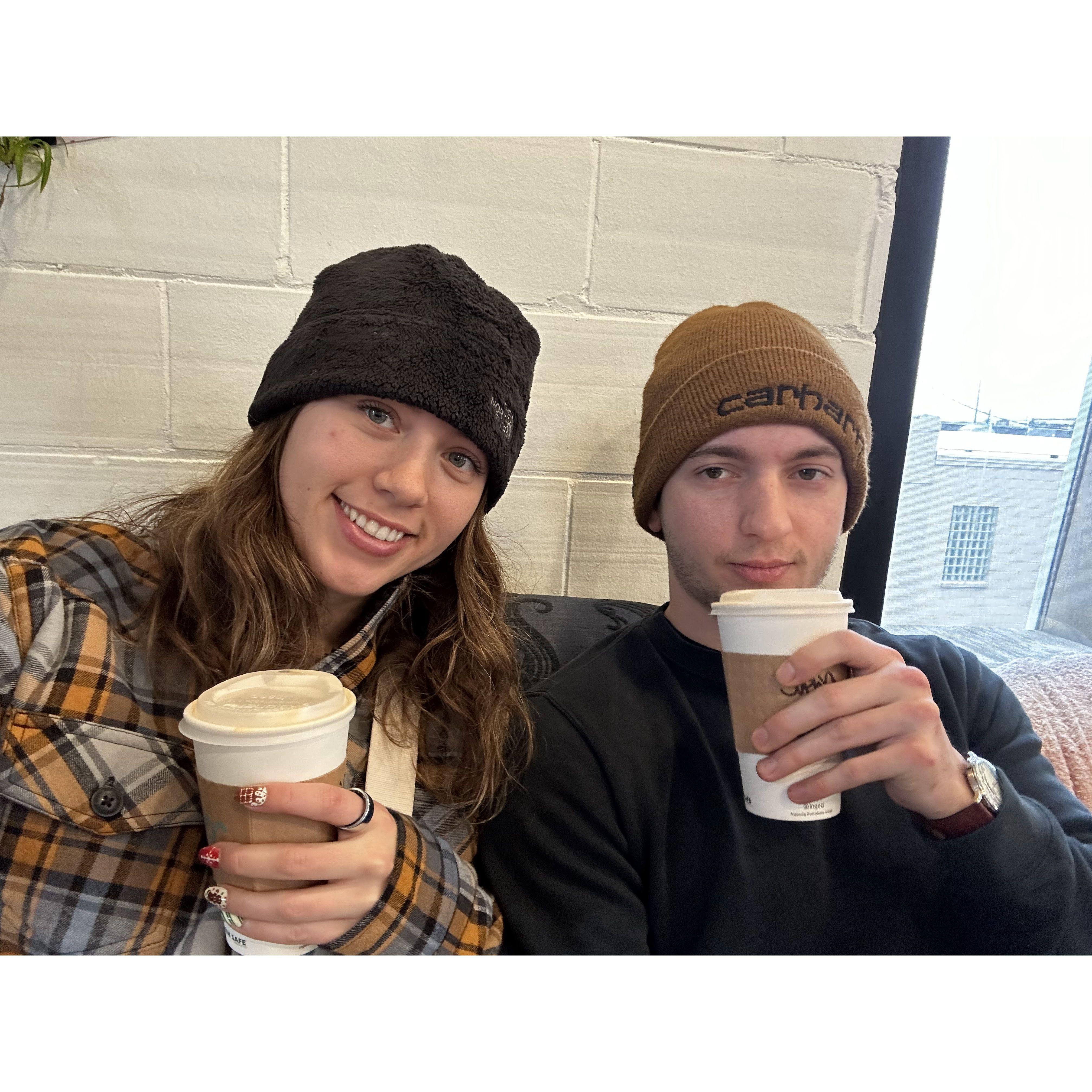 We loved trying new coffee shops in the area!