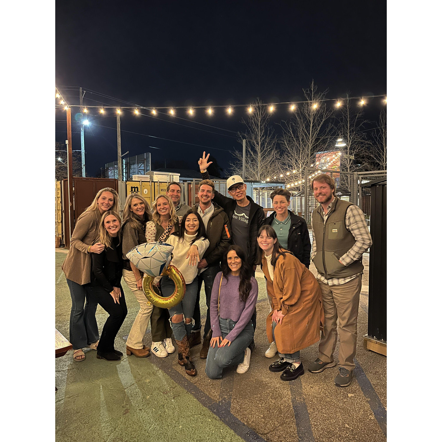 Celebrating with close friends and family.