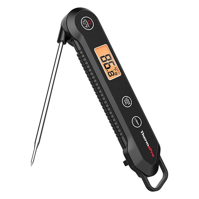 ThermoPro TP03H Digital Instant Read Meat Thermometer for Grilling Waterproof Kitchen Food Thermometer with Calibration & Backlight Smoker Oil Fry Candy Thermometer