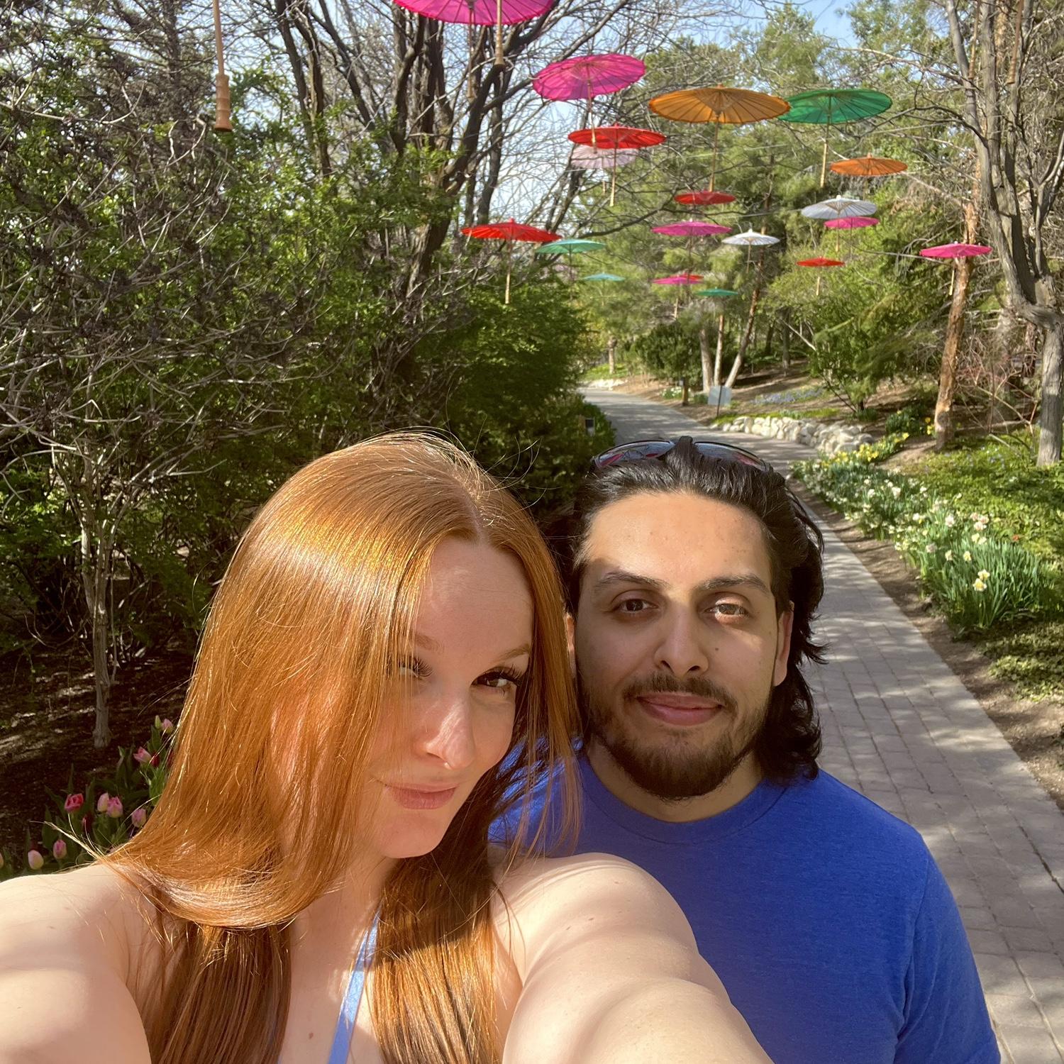 Our date visiting the tulip festival gardens.