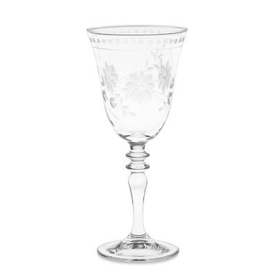 Vintage Etched Wine Glasses