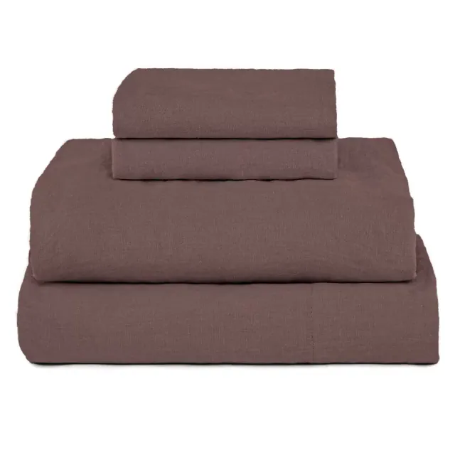 100% French Linen Sheet Set - Queen - Clove | BOKSER HOME