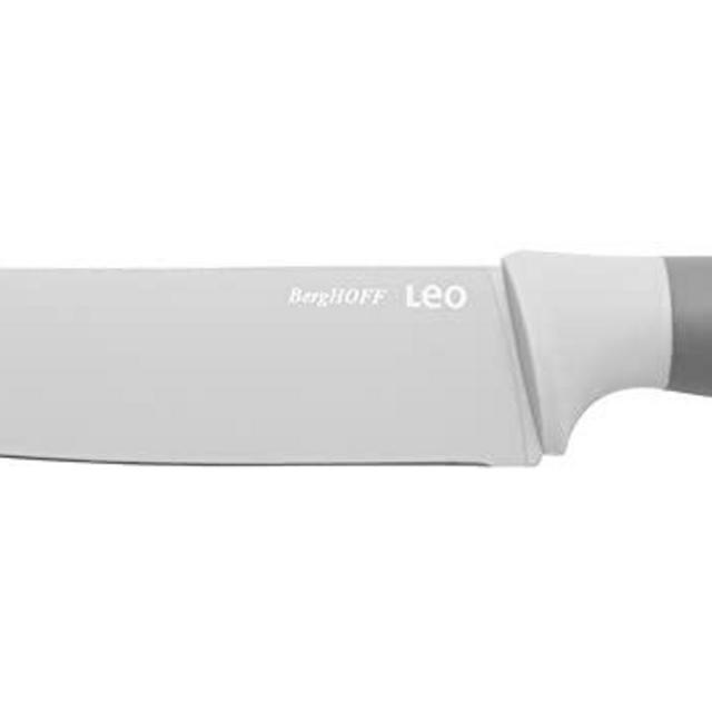 Berghoff Leo Ceramic Coated Non-Stick Carving Knife with Soft Touch Handle, 19cm, Stainless Steel, Grey, 19 cm
