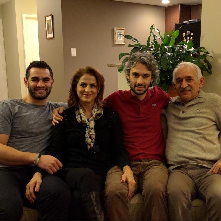 Bahram, his brother Bahman and parents Neda and Hossein,