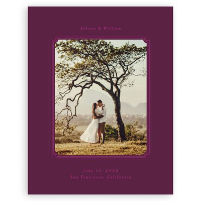 Plum, Purple Wedding Digital Save the Date - Constance Photo