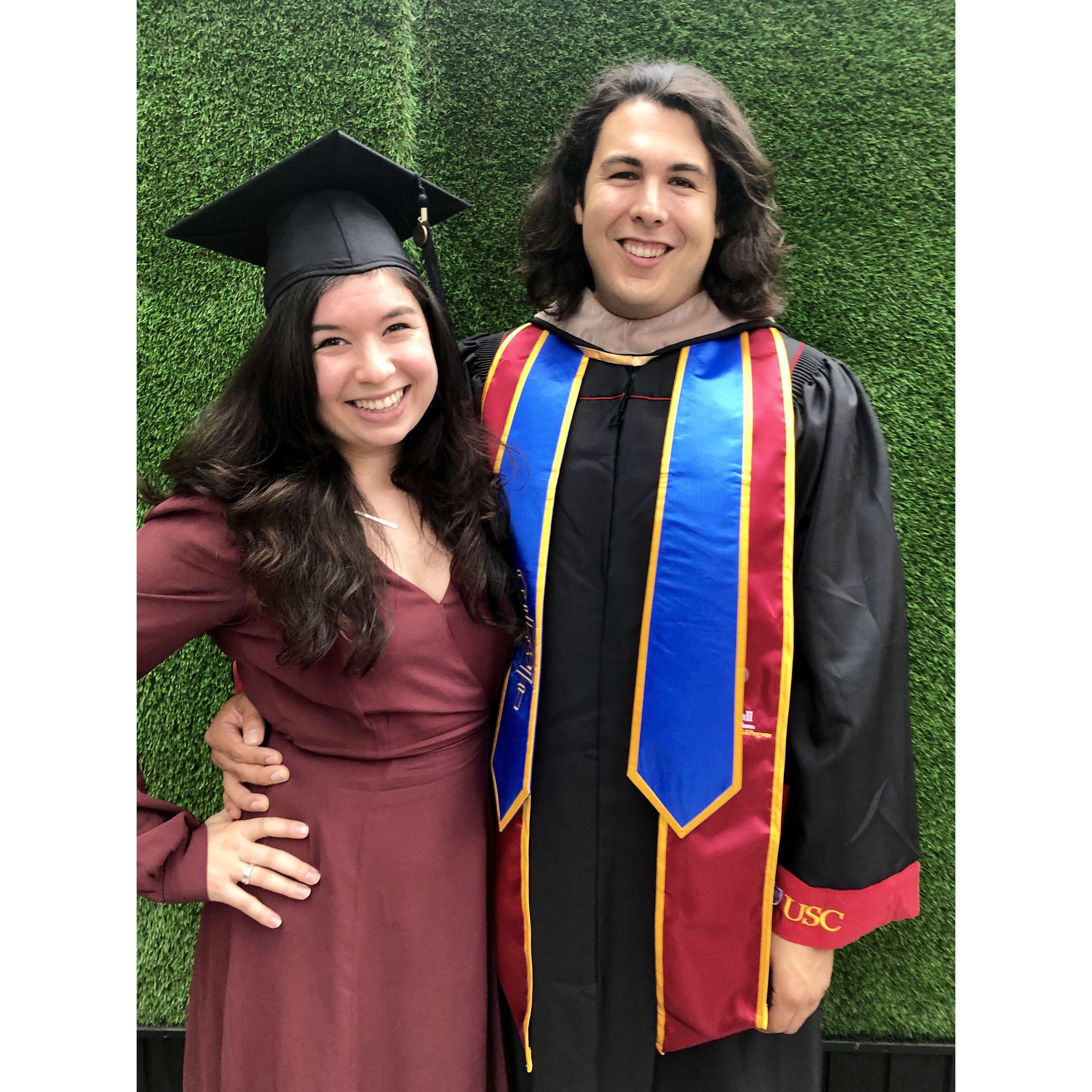 Jimmy graduated with honors from USC Marshall in Spring 2019 (Claire is the Class of 2018)
