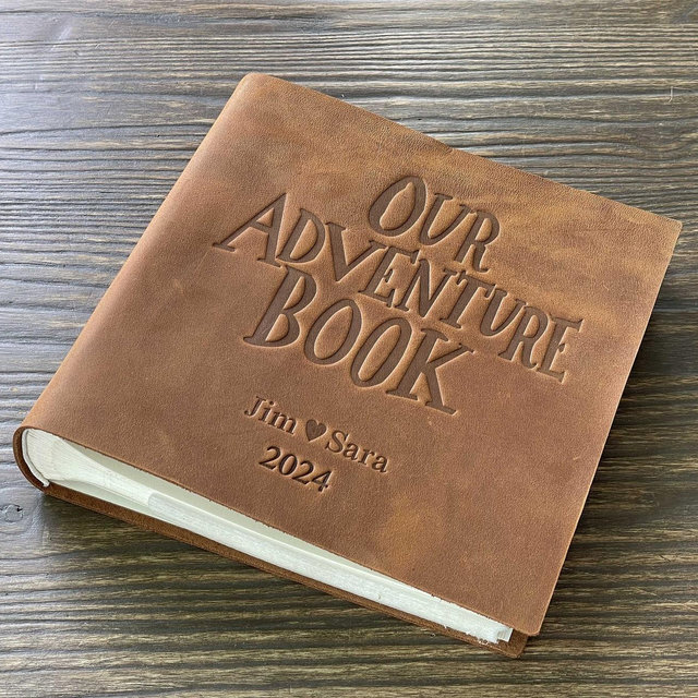 Personalized Our Adventure Book ,Custom Photo Album ,Leather Scrapbook , Adventure Book,Gift for Him and Her, Anniversary Gift