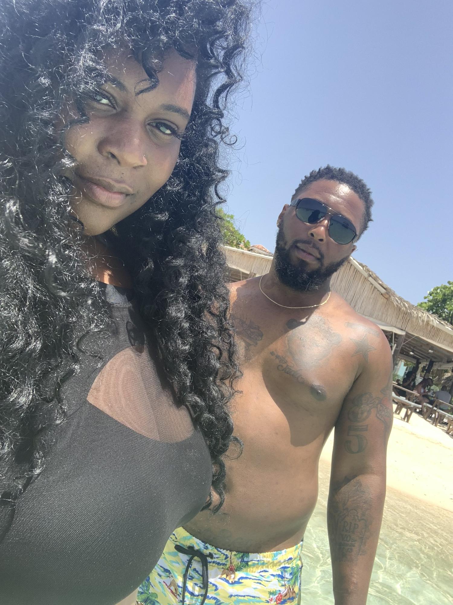 Enjoying Jamaica.