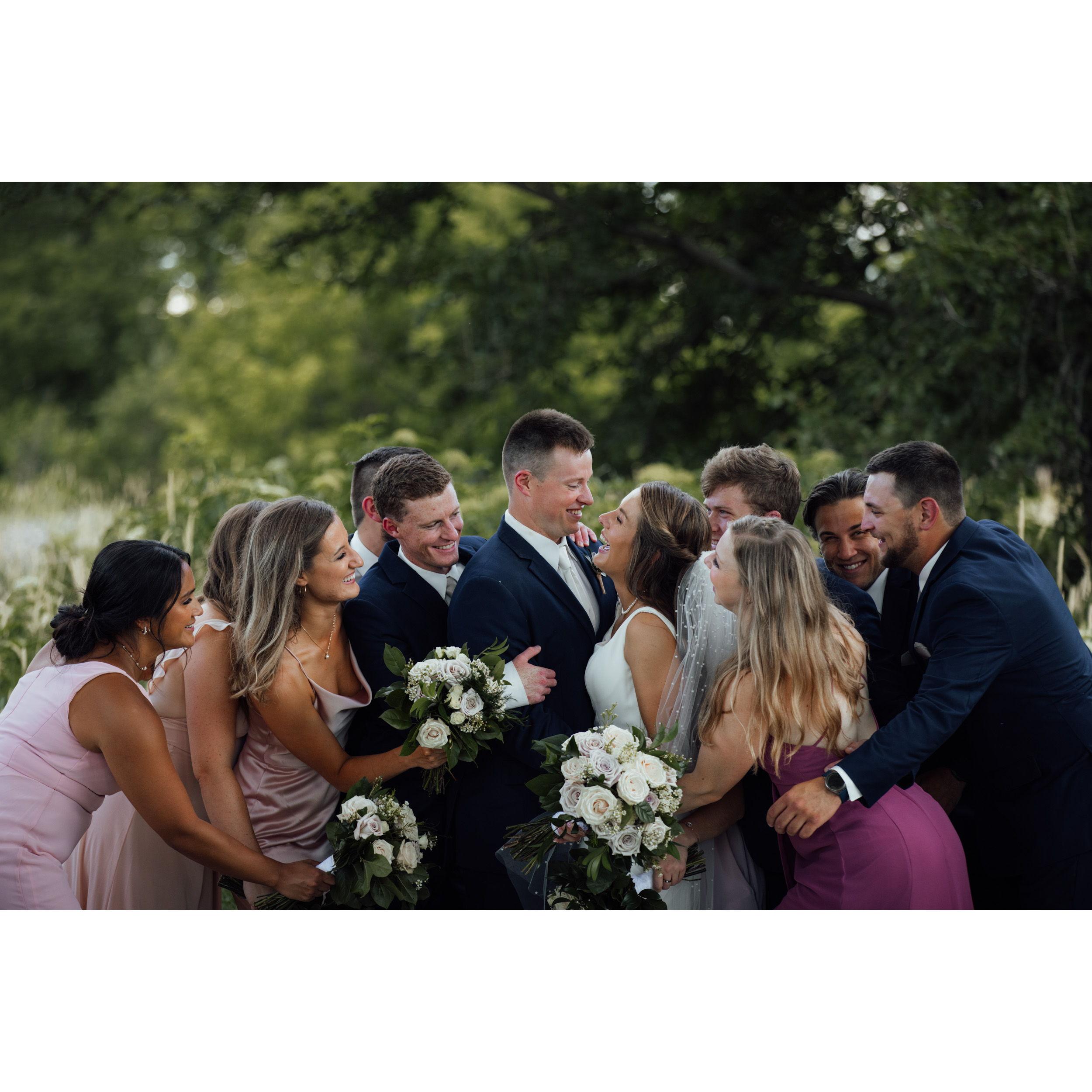 Where it all started... Alex & John's wedding! Can you spot us?