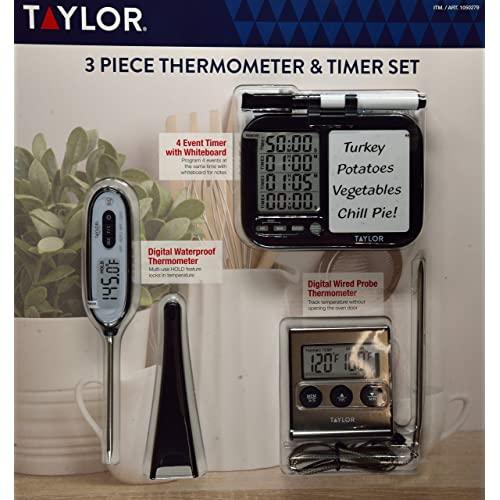 Taylor 3 Piece Thermometer & Timer Set