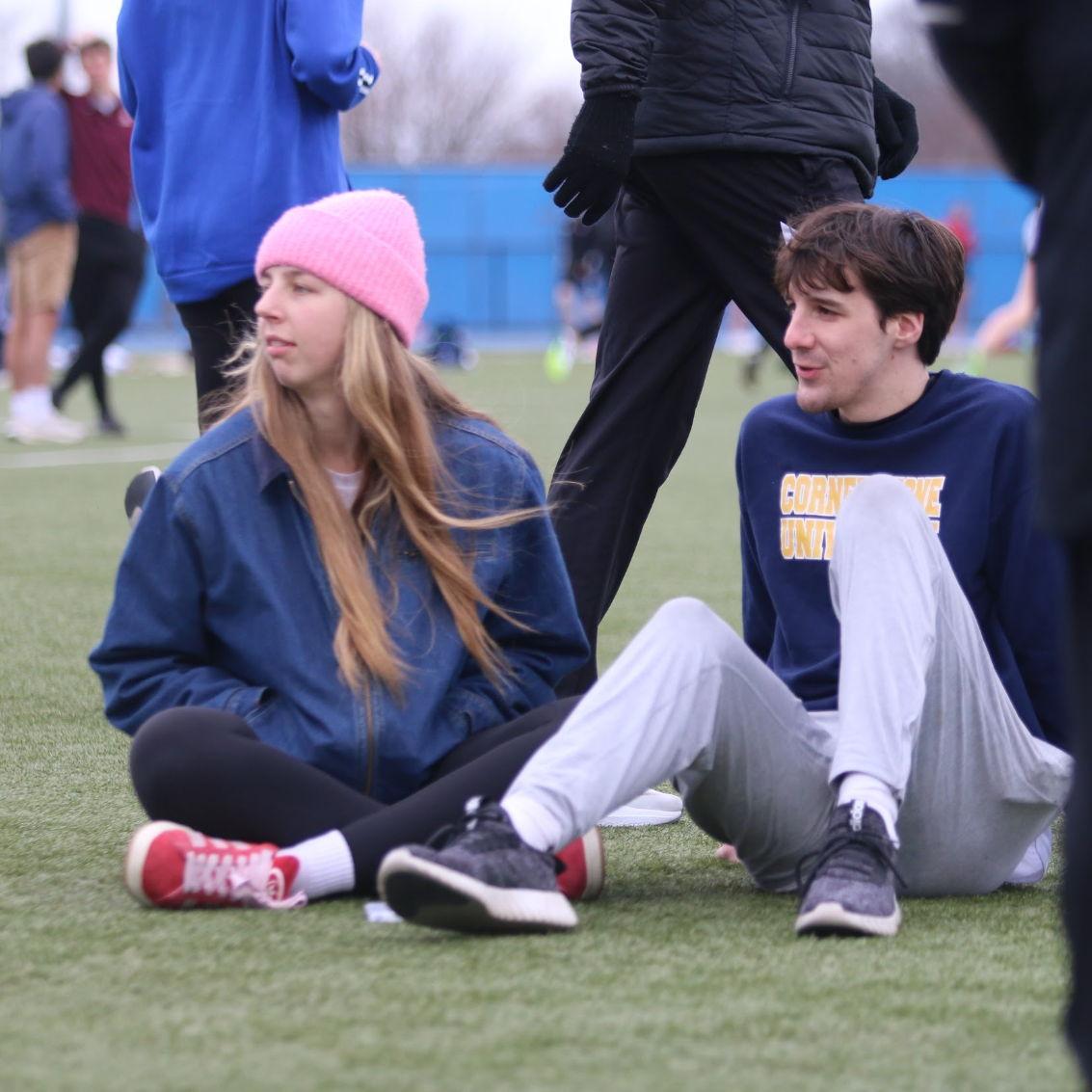 Us at one of Brad's track meets at GVSU