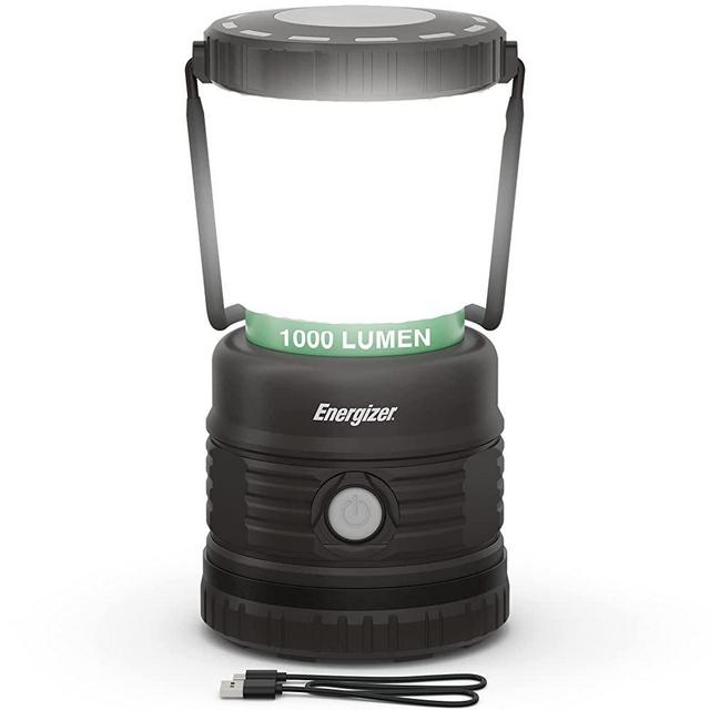 Rechargeable LED Camping Lantern by Energizer, 1000+ Lumens, IPX4 Water Resistant, Super Bright Tent Light, Rugged Lanterns for Hurricane, Emergency, Survival Kits, Hiking, (USB Cable Included)