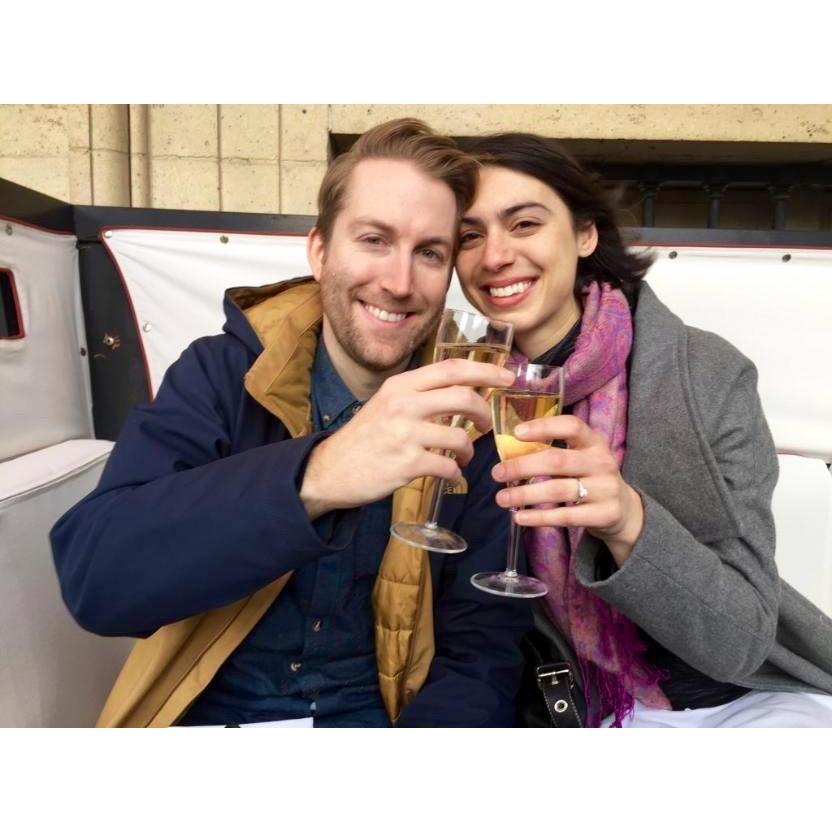Post-engagement bliss. Cheers!