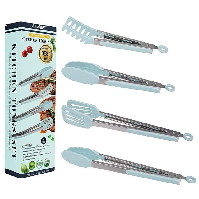 Stainless Steel Food Tongs, Toaster Steak Pie Pizza Pasta