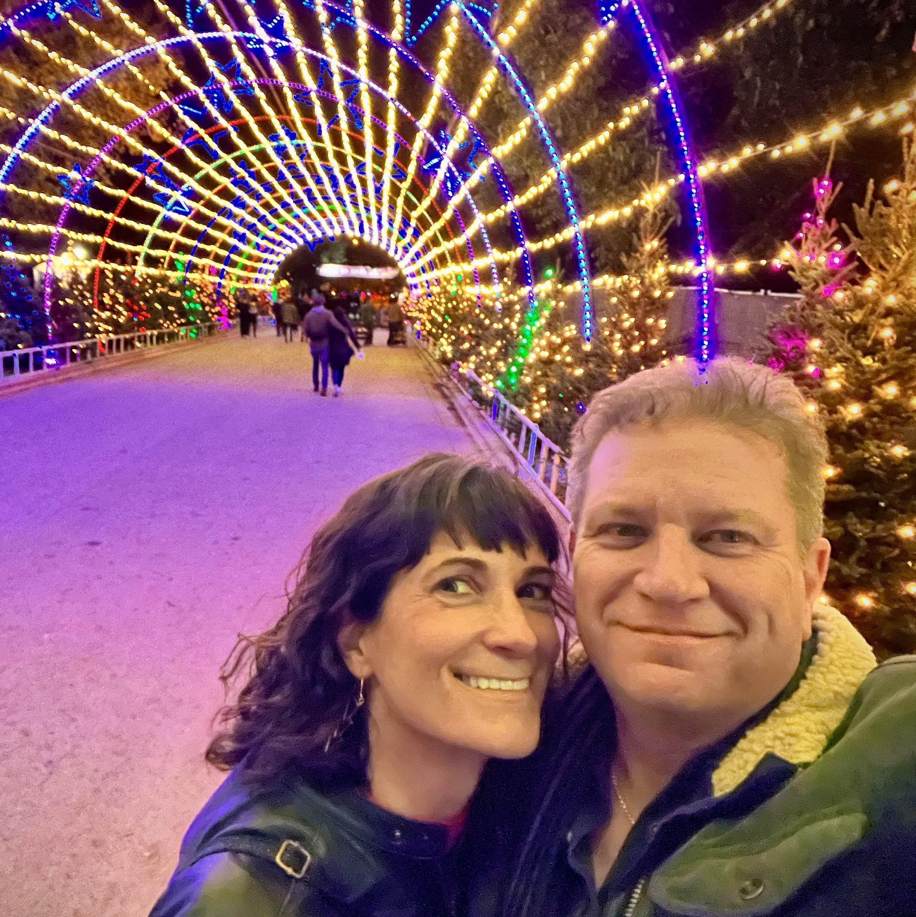 Wandering through millions of lights—and still Jules was the brightest of all. 🎄