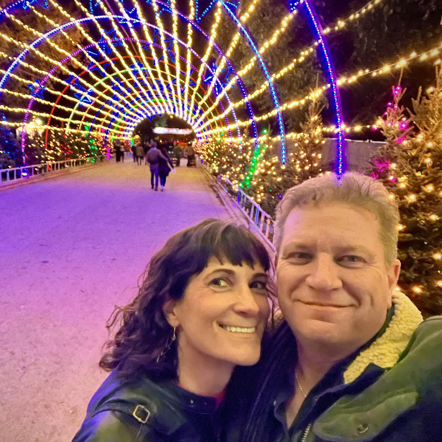 Wandering through millions of lights—and still Jules was the brightest of all. 🎄