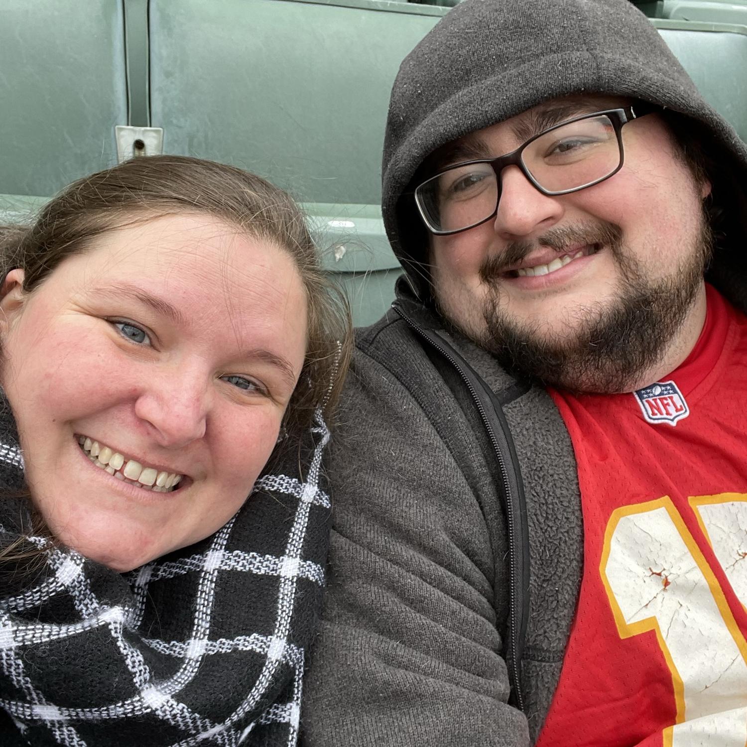 At the Bengals v Chiefs game in the freezing cold