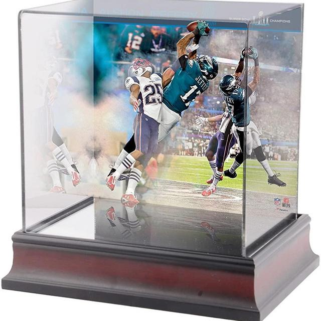 Alshon Jeffery Philadelphia Eagles Super Bowl LII Champions Deluxe Mini Helmet Case - Football Mini Helmet Free Standing Display Cases
