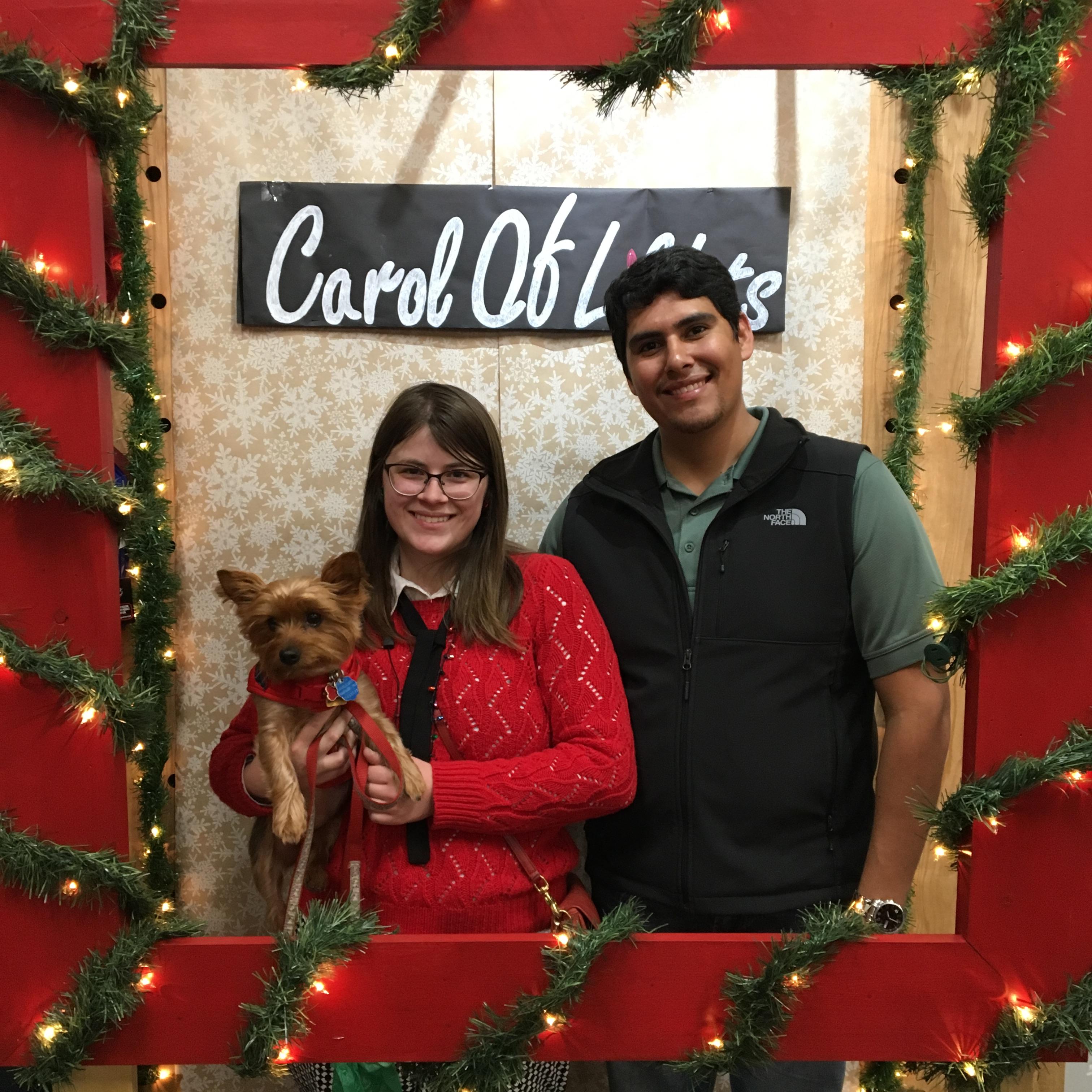 12/2017 | Lubbock, TX | Celebrating the TTU tradition of Carol of the Lights with our dog, Dorie