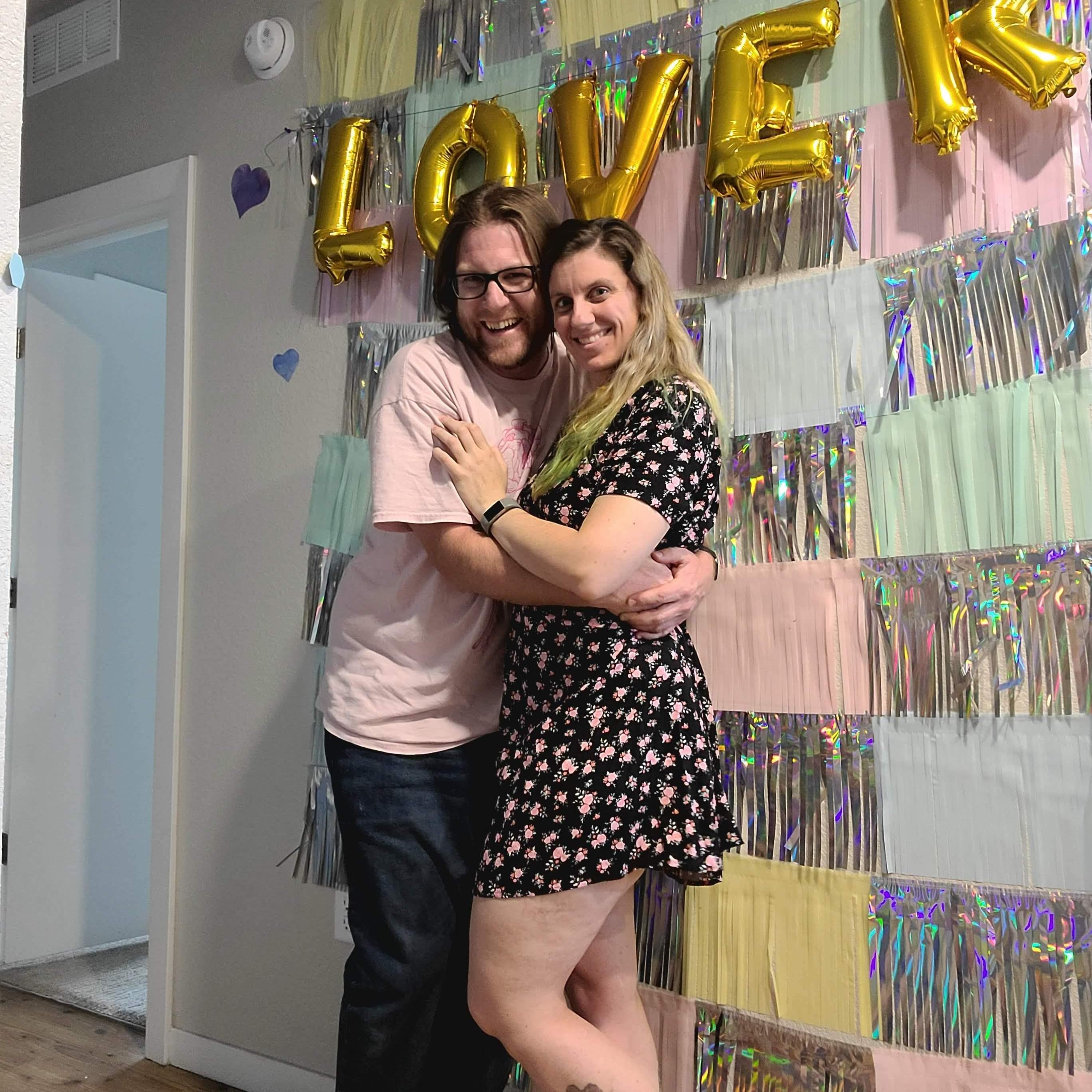 I threw Andrew a surprise Loverfest after our plans for going in real life were canceled. I did many crafts for this.