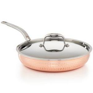 Lagostina - Martellata Tri-ply Copper 12 Skillet With Lid