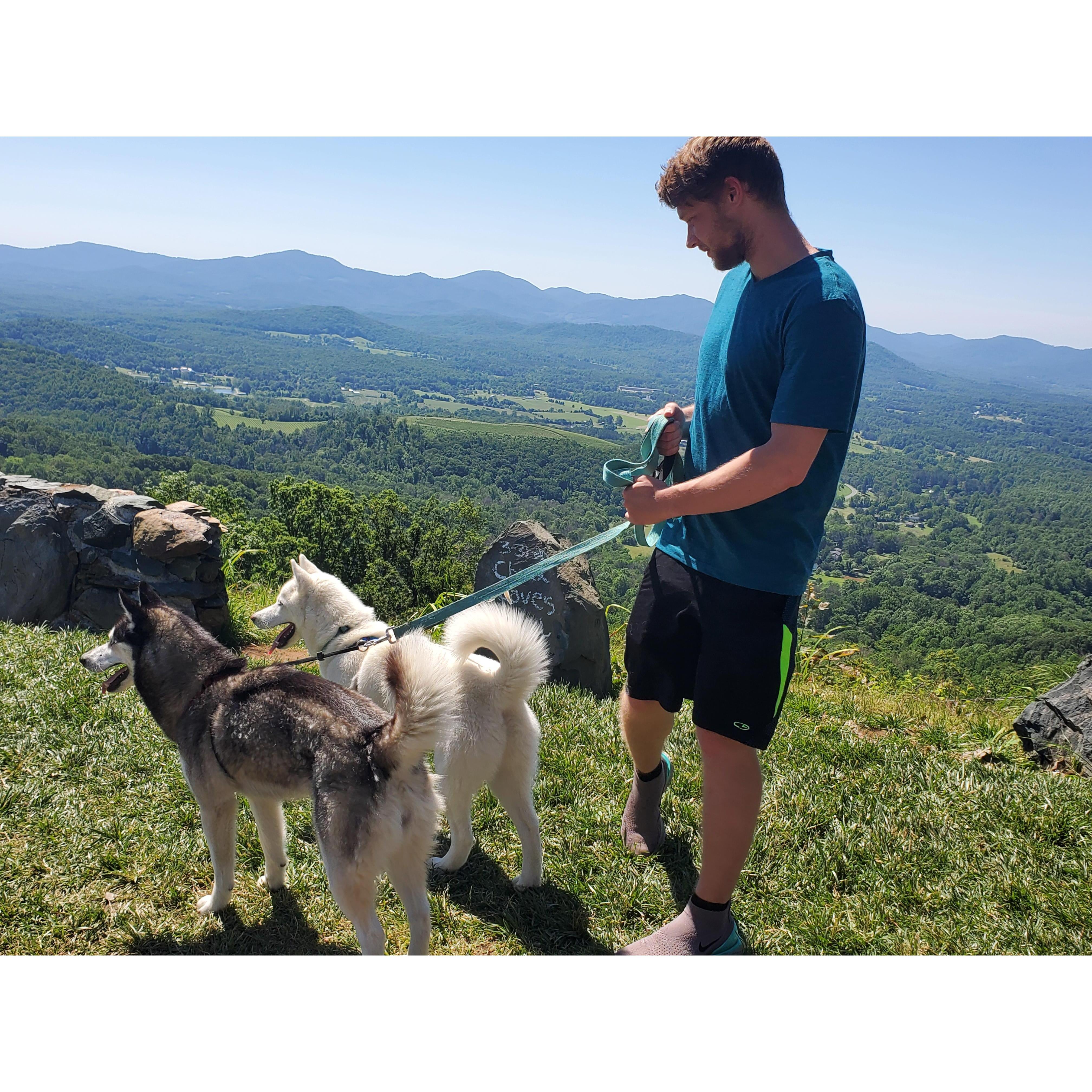 Hiking in Virginia.