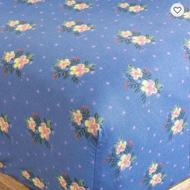 Mix & Match Cotton Fitted Sheet - Blue Nora