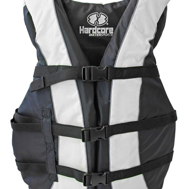 Hardcore Life Jacket Paddle Vest; Coast Guard Approved Type III PFD Life Vest Flotation Device; Jet ski, Wakeboard, Kayak; Ideal Extra Life Jacket for Your Pontoon Boat