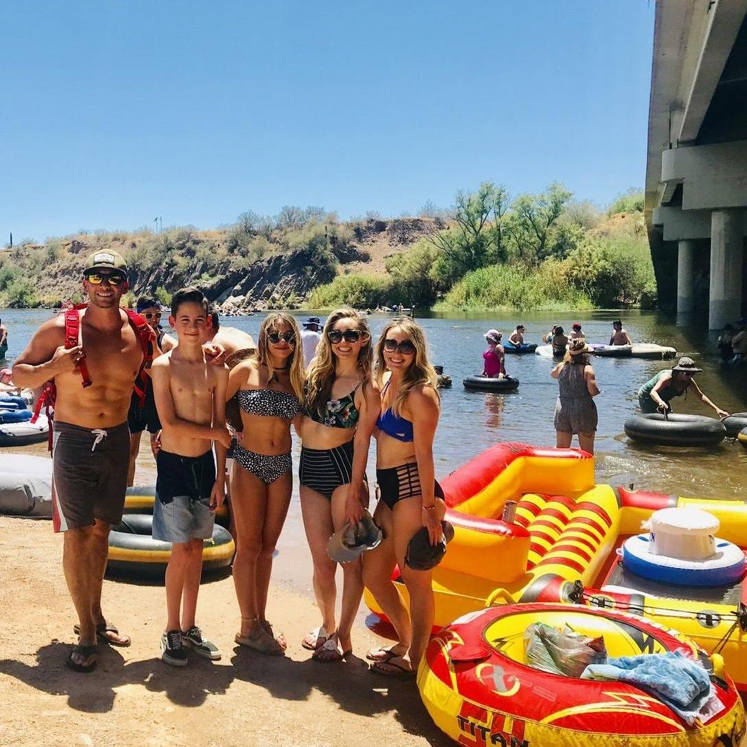 Our First trip to AZ, meeting the family and river floatin...it was hot!!