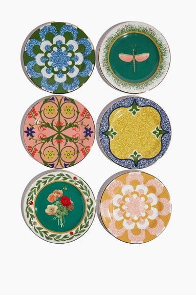 Dessert Plate in Various Libellule - Set of 6