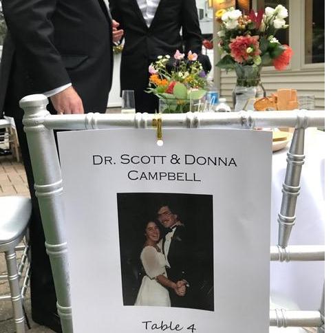 Having a small wedding allowed for special details, like these table signs we made for each of our guests.
