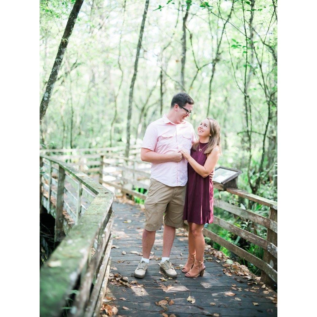 The newly engaged couple