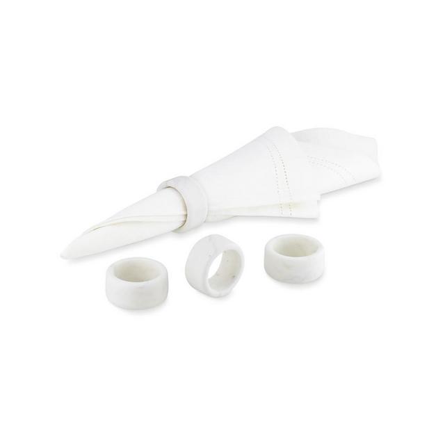Marble Napkin Rings S/4MarbleNapkin Ring S/4White