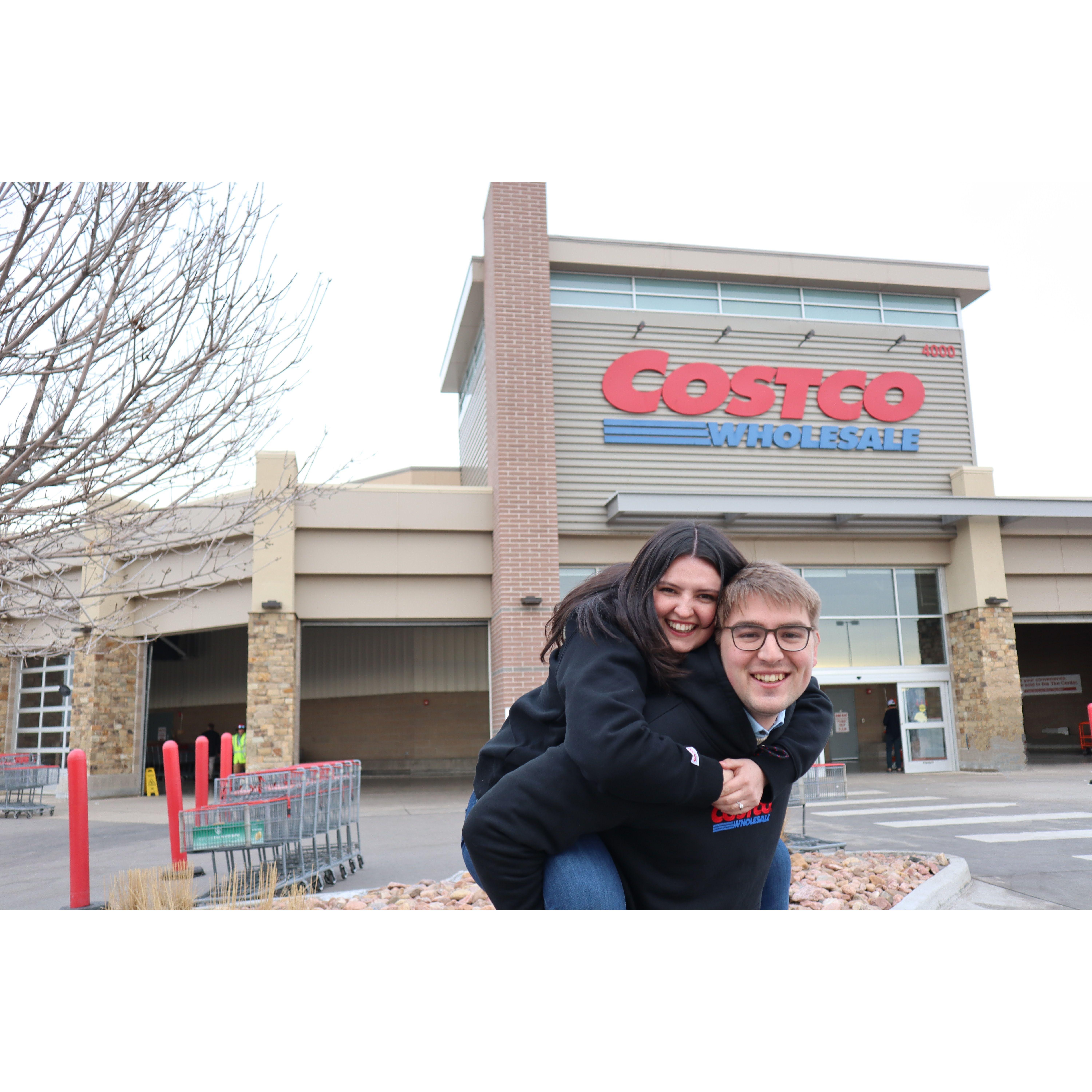 As you might have guessed, we got some weird looks taking this picture at Costco on a Sunday!