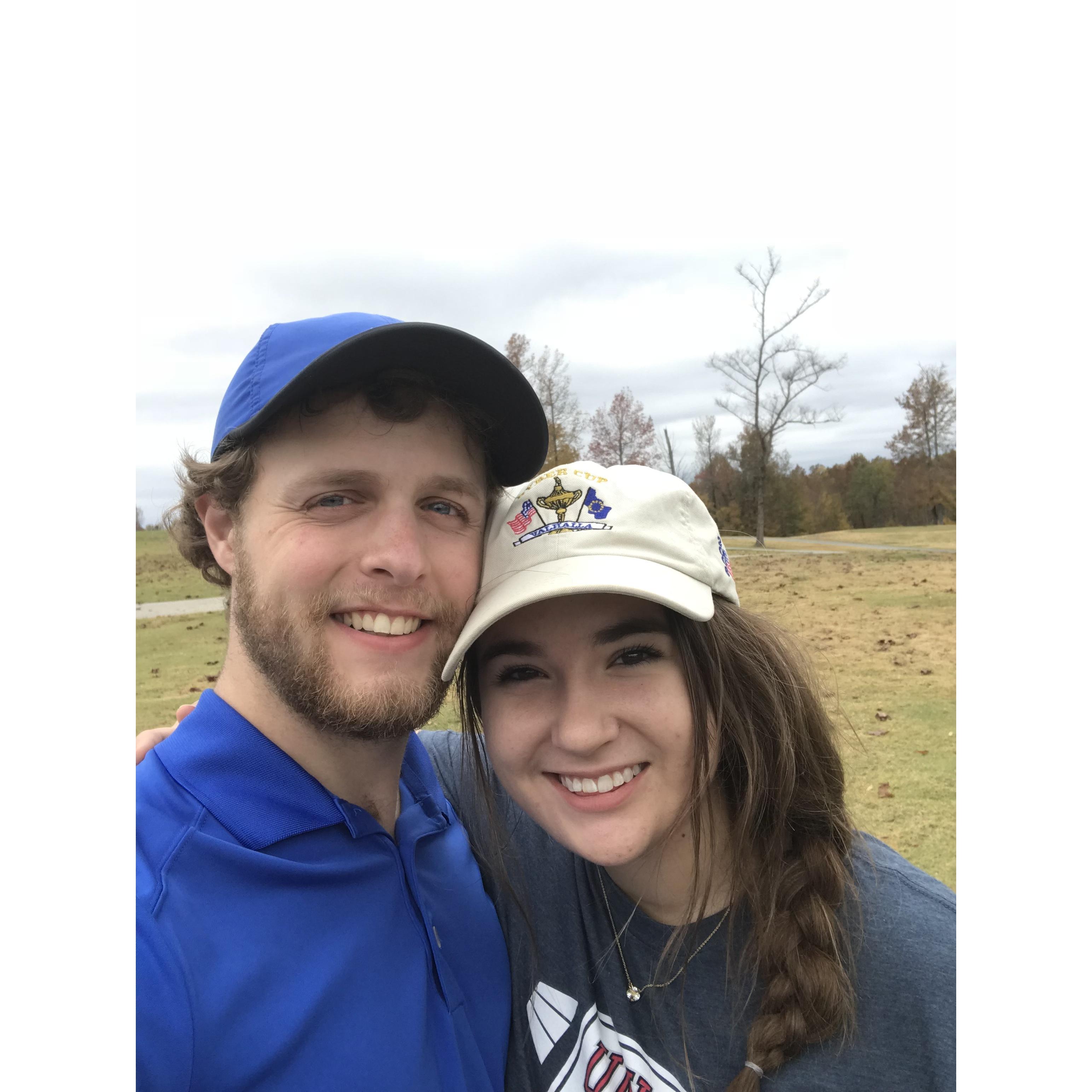 Went golfing on a date. He's the best teacher!