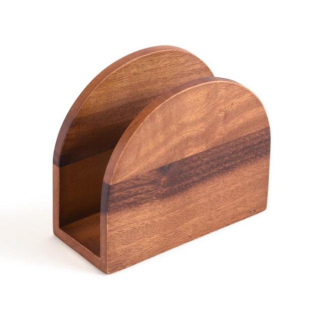 Kalmar Home Acacia Wood Vertical Napkin Holder