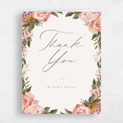Beige Boho Wedding Thank You - Juniper Portrait