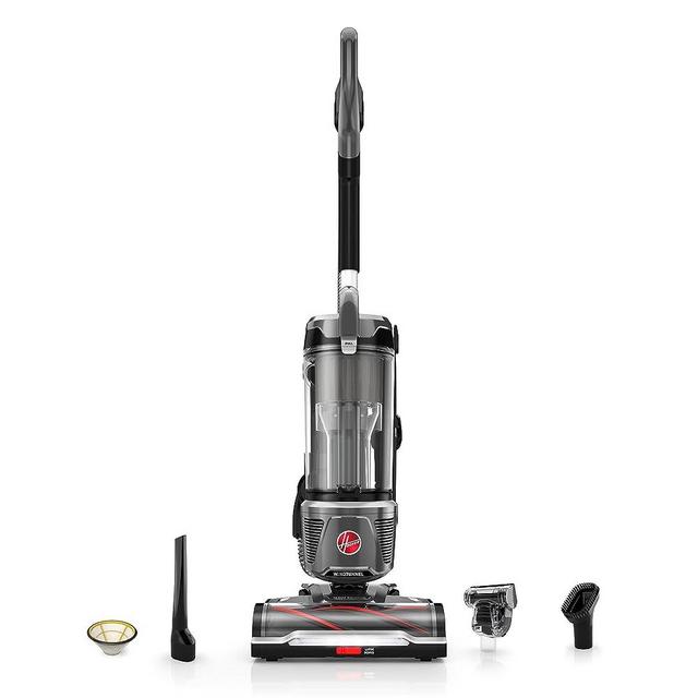 Hoover WindTunnel Tangle Guard Upright Vacuum, Bagless Cleaner, HEPA Media Filtration, For Carpet and Hard Floor, UH77100V, Gray