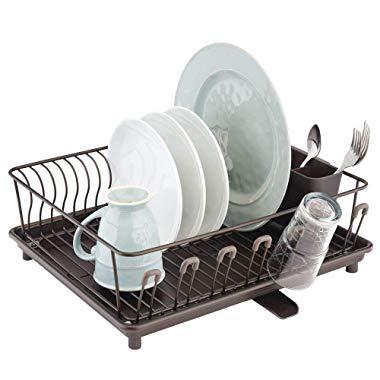 1pc Dish Drying Rack With Drainboard,2 Tier Rustproof Sturdy Over The Sink  Dish Rack, Aesthetic Room Decor, Home Decor, Kitchen Accessories, Bathroom