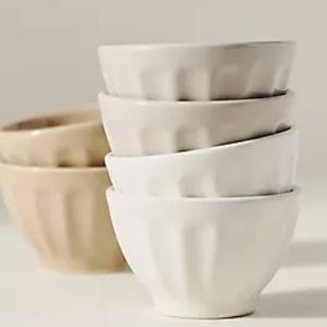 The Latte Stoneware Nut Bowls, Set of 4: Amelie Edition