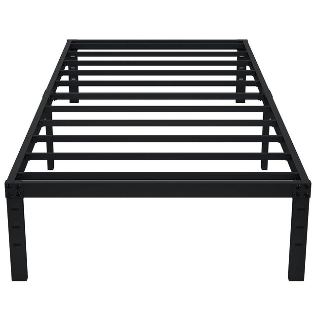 EMODA 14 Inch Twin Bed Frames No Box Spring Needed, Heavy Duty Metal Twin Platform Bed Frame, Noise Free, Easy Assembly, Black
